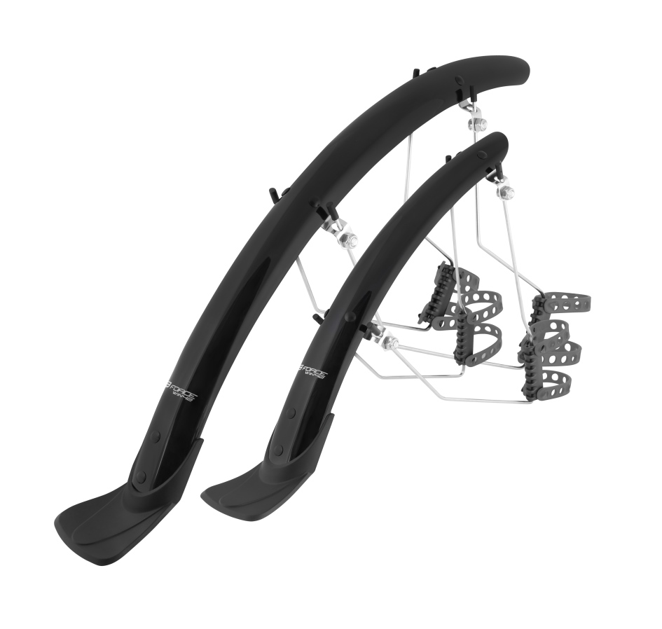 mudguard FORCE WIN42 Aluflex 28 w/struts, black