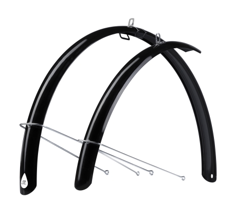 mudguards FORCE Aluflex 28" ECO w/struts,blck