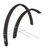 mudguards FORCE Aluflex 28" ECO w/struts,blck