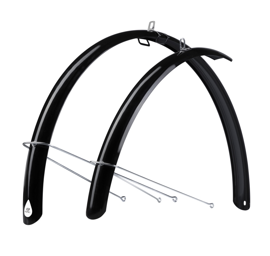 mudguards FORCE Aluflex 28" ECO w/struts,blck