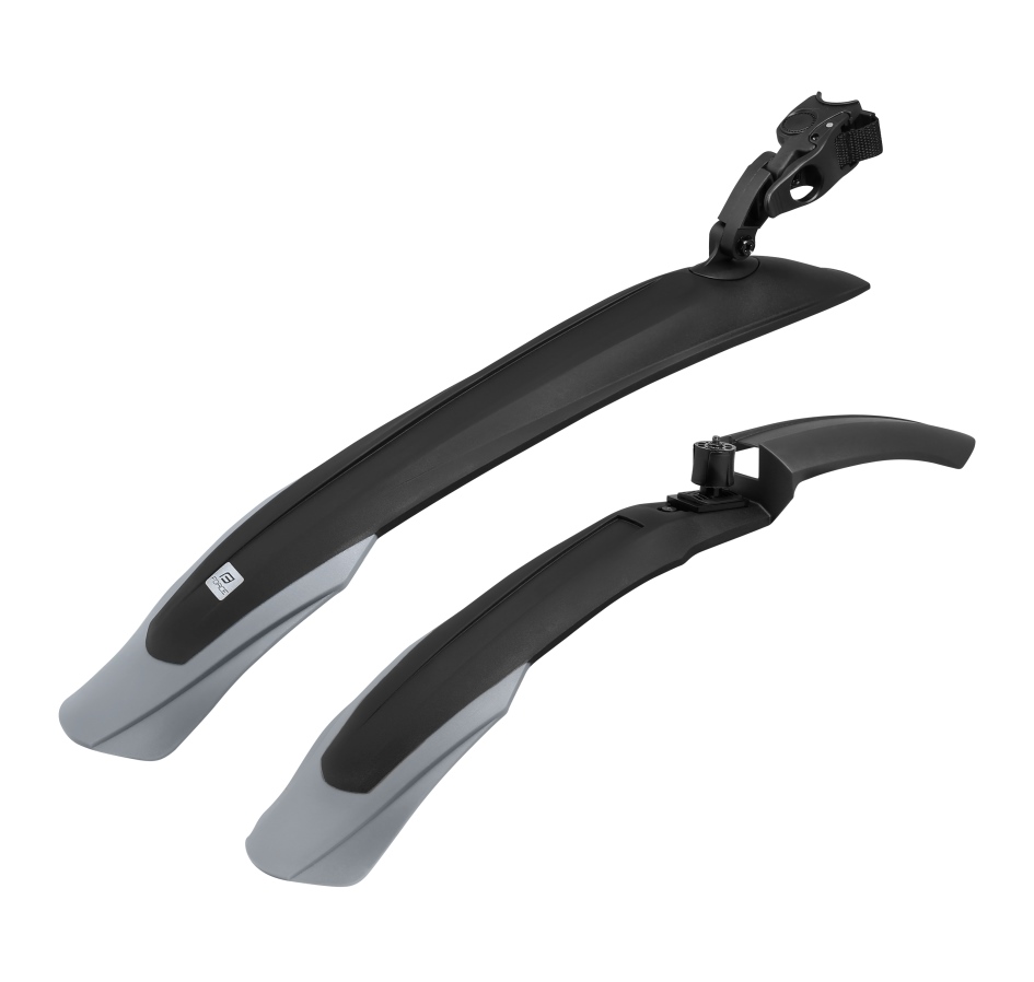 mudguards FORCE WARD, 24"-29" plastic, black-grey