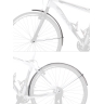 mudguards FORCE48 Aluflex 28" ECO +struts,silv