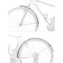 mudguards FORCE48 Aluflex 28" ECO +struts,silv
