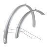 mudguards FORCE48 Aluflex 28" ECO +struts,silv