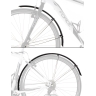 mudguards FORCE48 Aluflex 28" with struts,blk