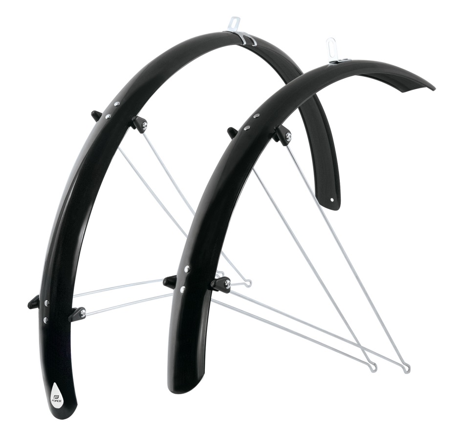 mudguards FORCE48 Aluflex 28" with struts,blk