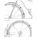 mudguards FORCE48 Aluflex 28" with struts,sil