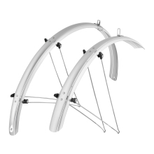 mudguards FORCE48 Aluflex 28" with struts,sil
