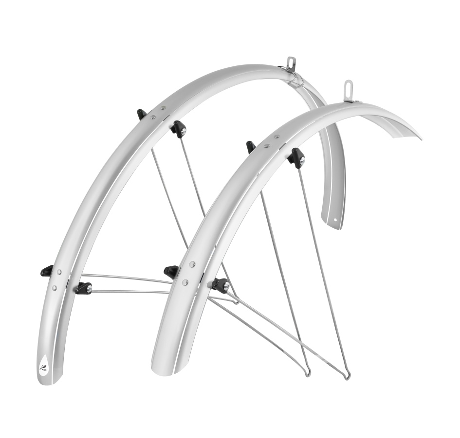 mudguards FORCE48 Aluflex 28" with struts,sil