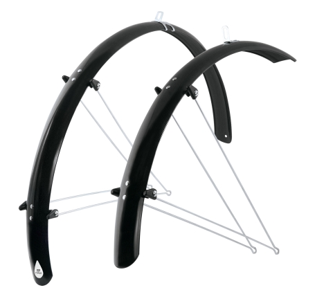 mudguards FORCE58 Aluflex 28" with struts,blk