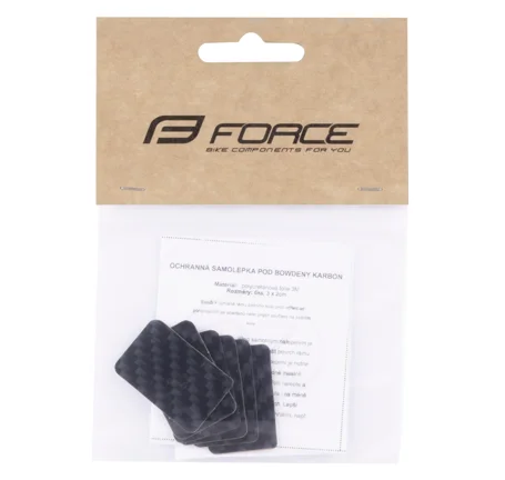 nálepky FORCE pod bowden malé 6ks, karbon design