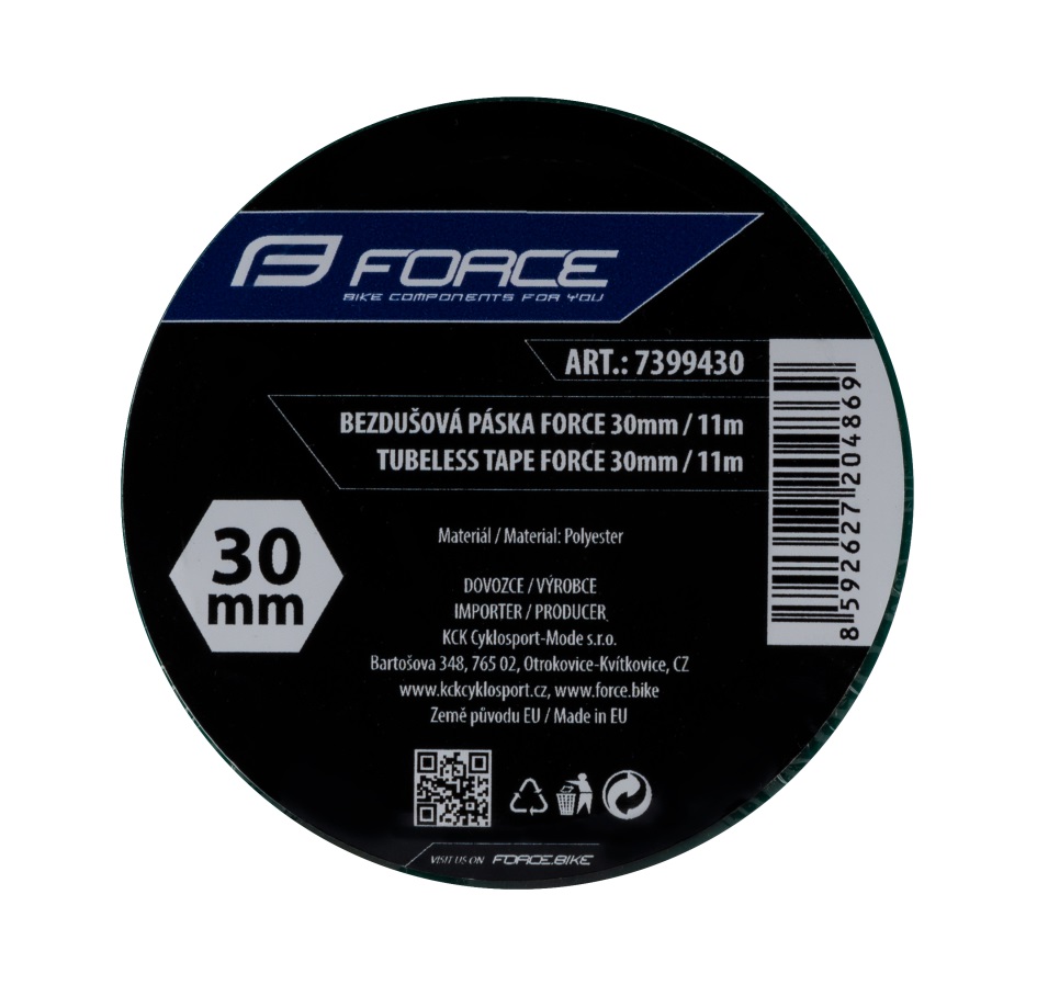 páska bezdušová FORCE Tubeless lepicí 30mm x 11m