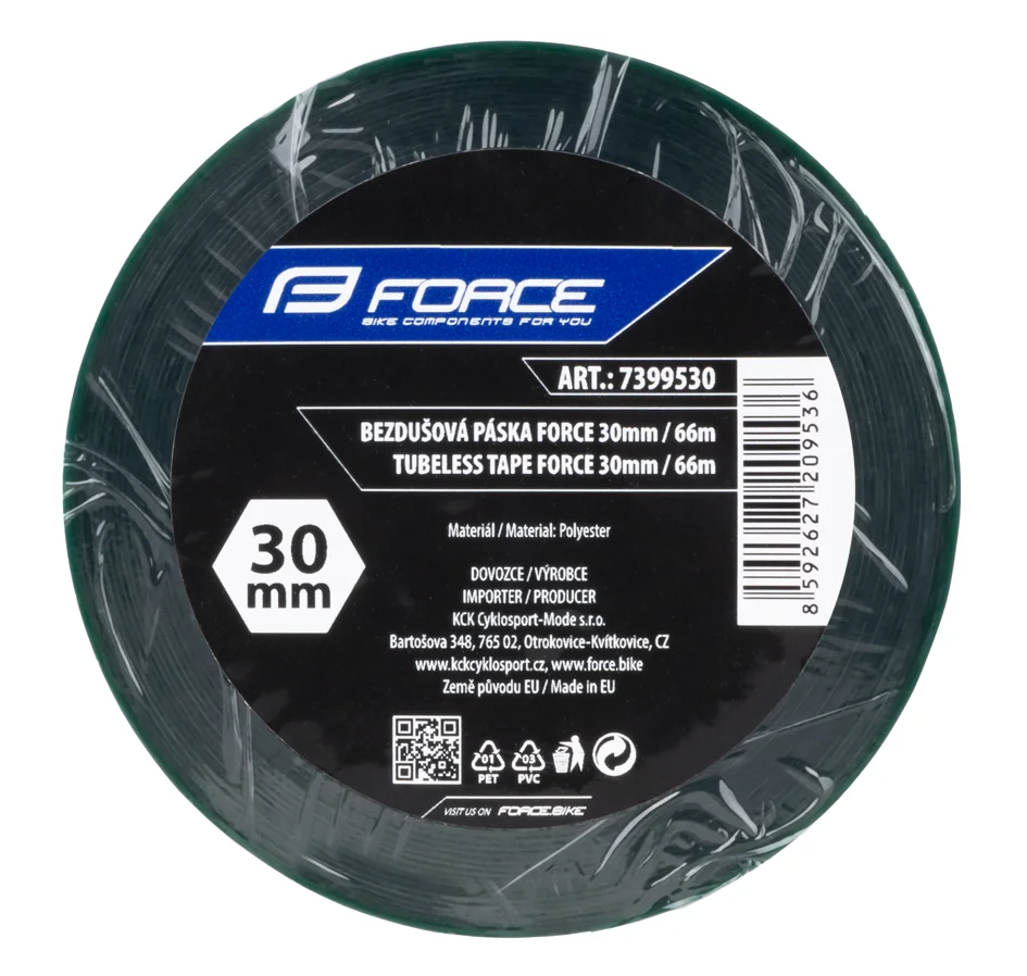 páska bezdušová FORCE Tubeless lepicí 30mm x 66m