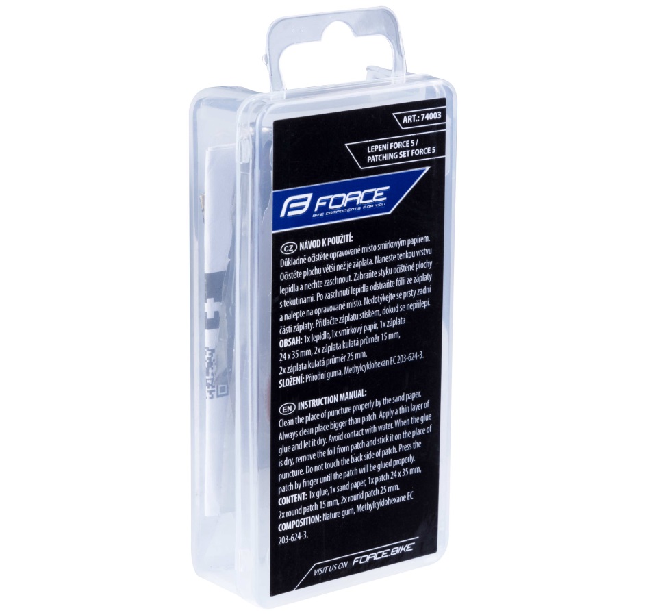 patching set FORCE 5 plastic box -small 82x43x20mm