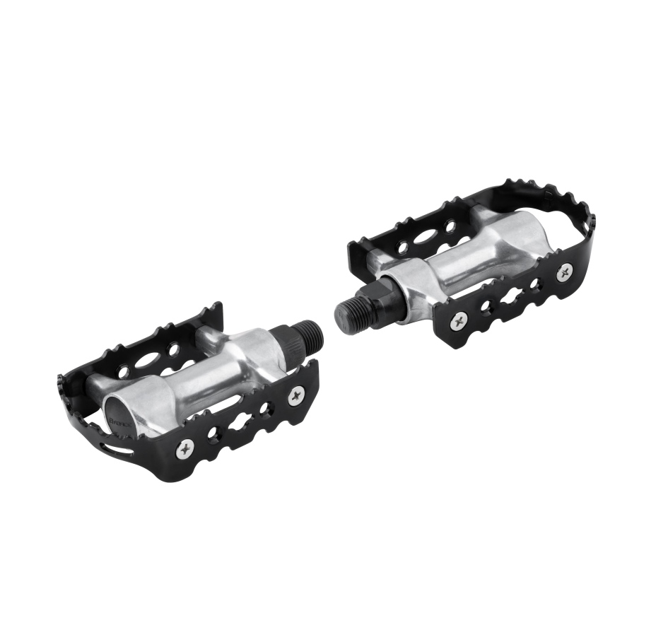 pedals F 910 Al-Fe ball bearings, black-silver