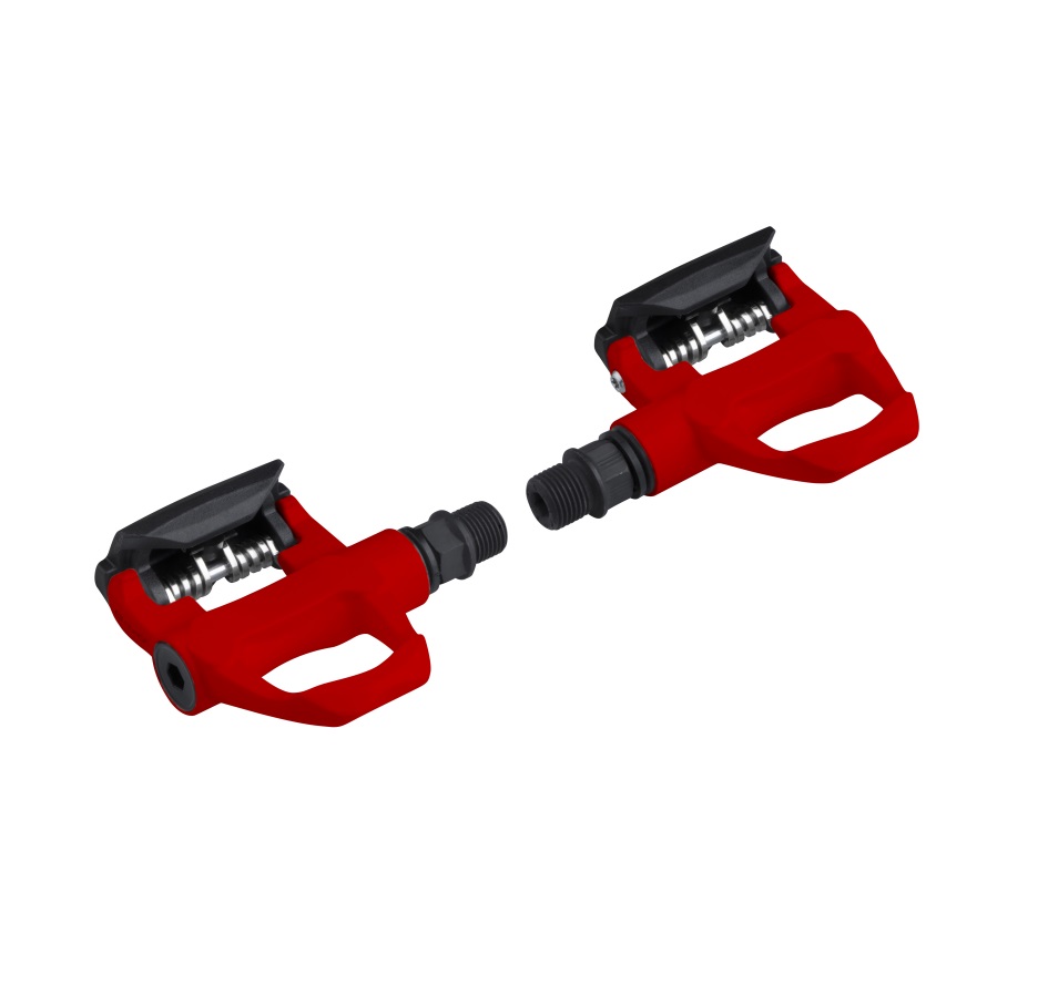 pedals FORCE road with cleats, red