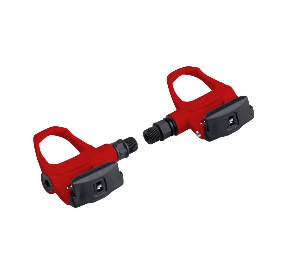 pedals FORCE road with cleats, red