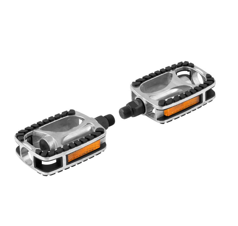 pedals FORCE TREK alloy ANTI-SLIP, black-silver