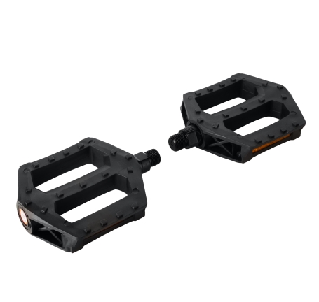 pedály FORCE ARZA plastové kuličková ložiska,černé