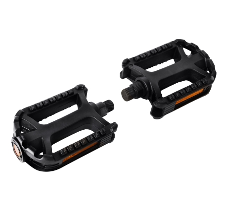 pedály FORCE AVIX plastové kuličková ložiska,černé