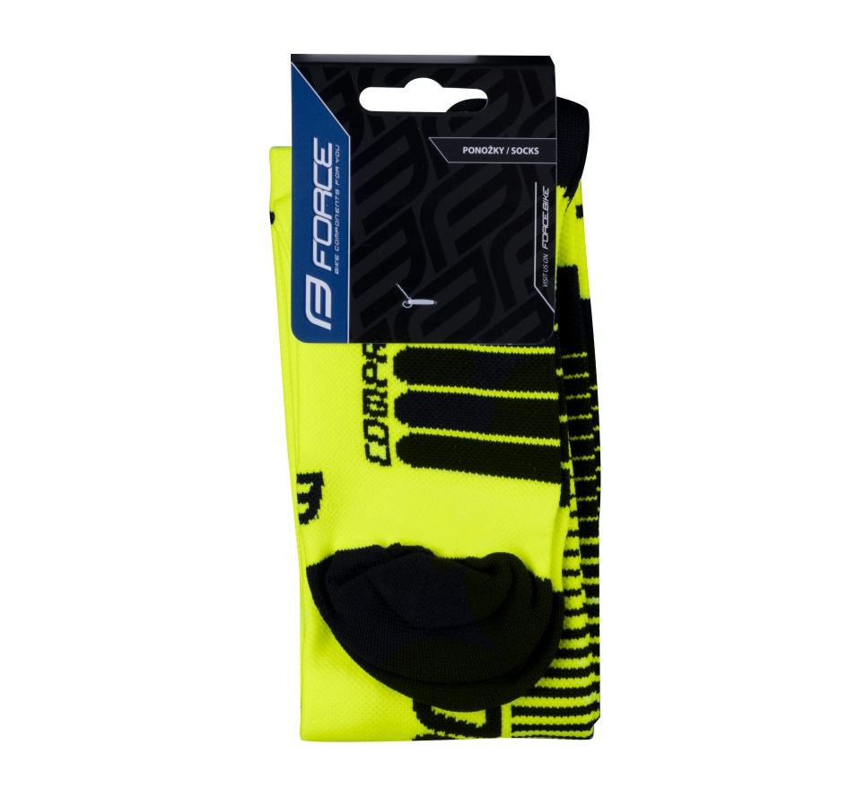 ponožky F COMPRESS, fluo-černé