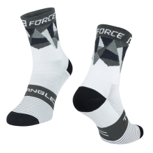 ponožky F TRIANGLE, bílo-šedo-černé
