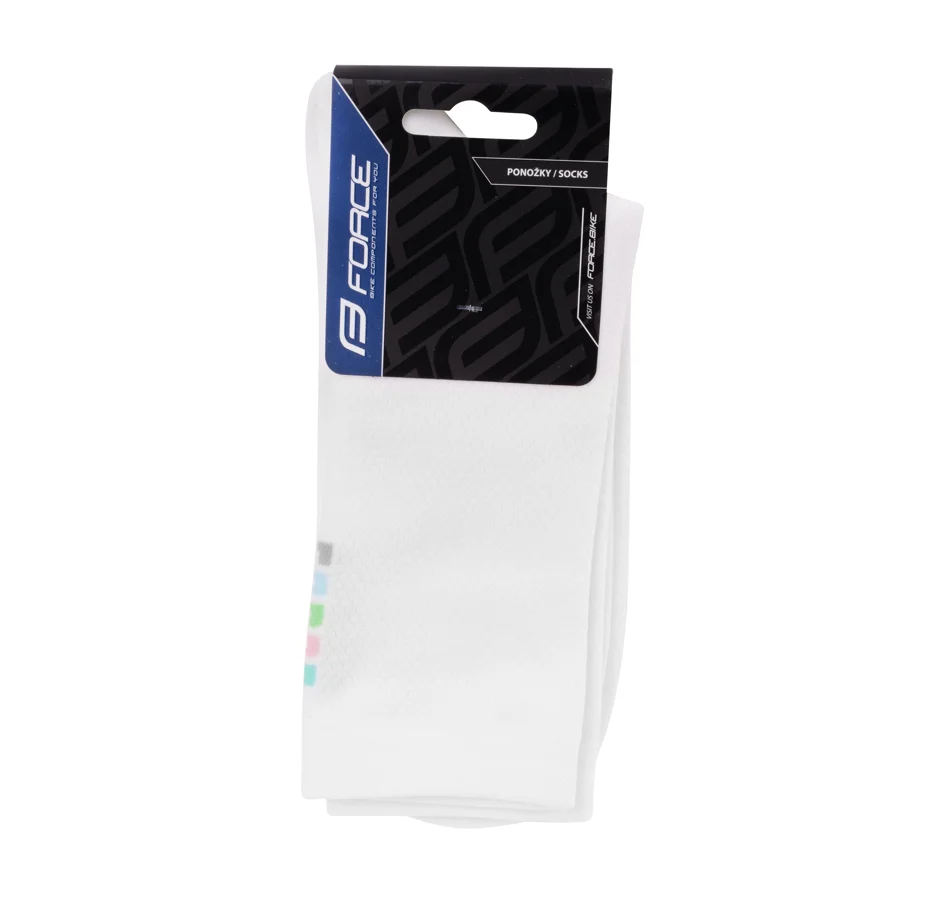 ponožky FORCE COLOUR dlouhé, bílé