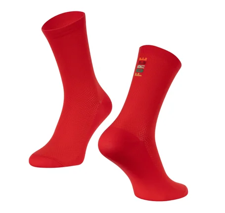 ponožky FORCE COLOUR dlouhé, červené
