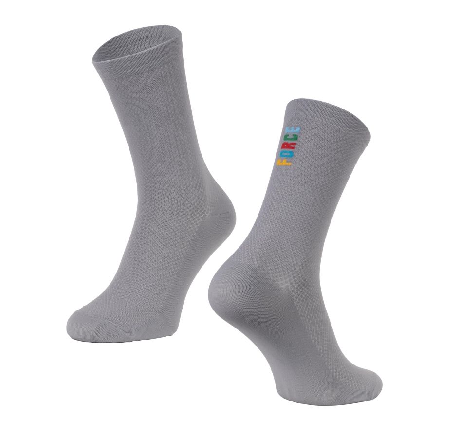 ponožky FORCE COLOUR dlouhé, šedé S-M/36-41