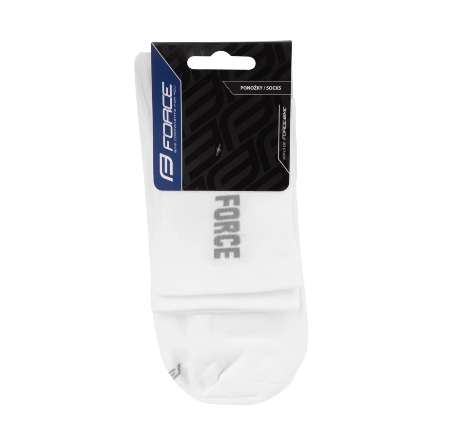 ponožky FORCE COLOUR krátké, bílé