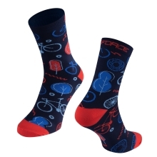 ponožky FORCE CRUISE, modro-červené