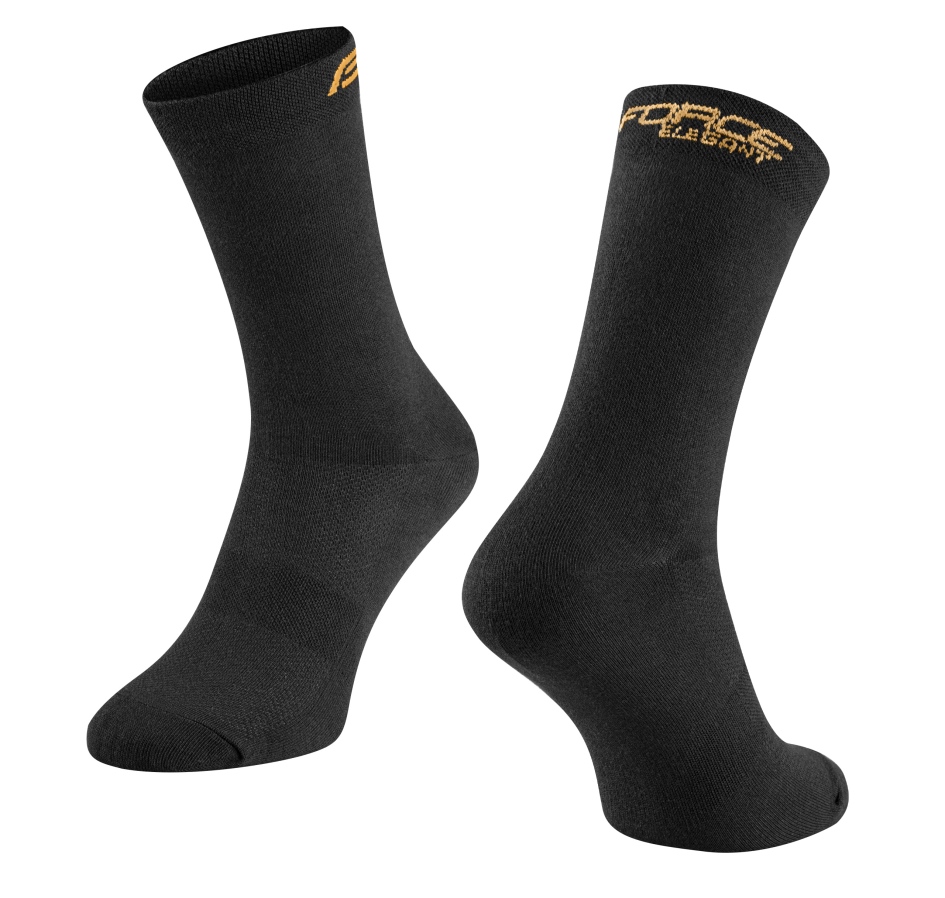 ponožky FORCE ELEGANT vysoké,černo-zlaté S-M/36-41