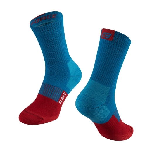 ponožky FORCE FLAKE, modro-červené