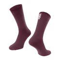 ponožky FORCE LONGER SLIM, vínové  S-M/36-41