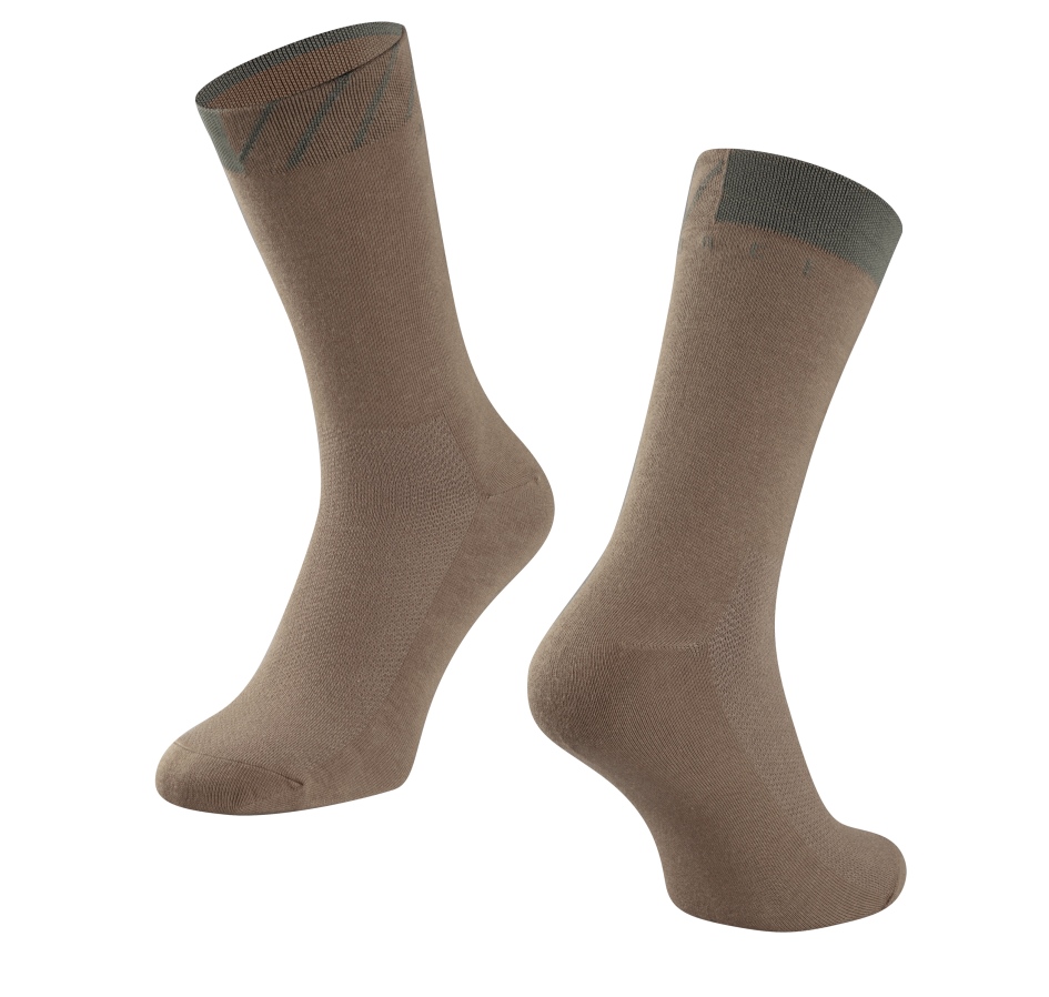 ponožky FORCE MARK, hnědé L-XL/42-46