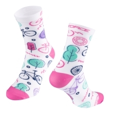 ponožky FORCE MINGLE, bílo-růžové
