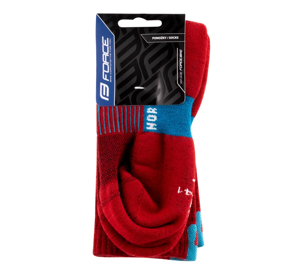 ponožky FORCE NORTH termo, červeno-modré