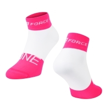 ponožky FORCE ONE, růžovo-bílé