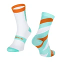 ponožky FORCE SLANTED, bílo-zelené L-XL/42-46