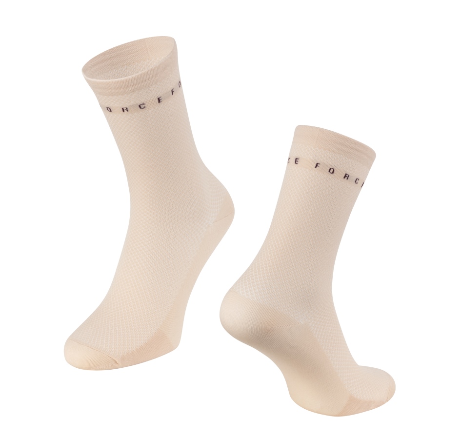 ponožky FORCE SMACK, krémové L-XL/42-46