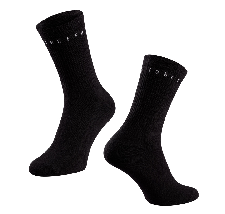 ponožky FORCE SNAP, černé L-XL/42-46