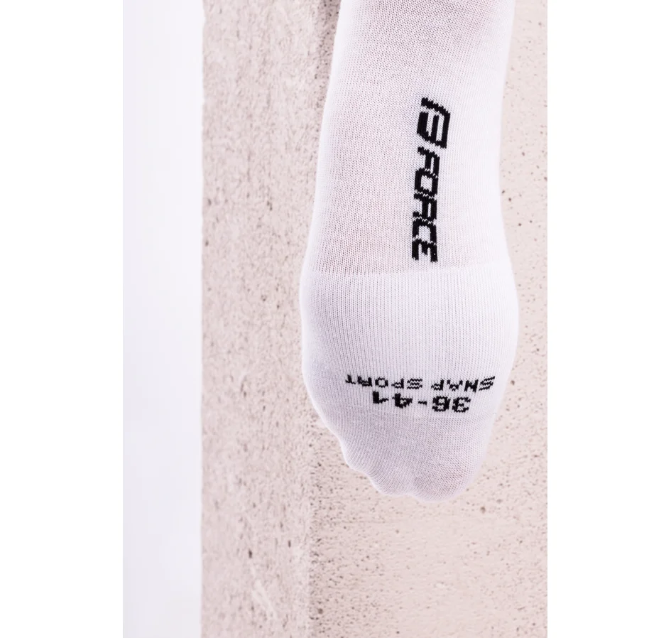ponožky FORCE SNAP SPORT, bílé