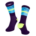 ponožky FORCE STRIPE dlouhé,tm. fialové L-XL/42-46