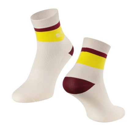 ponožky FORCE STRIPE krátké, krém-žluté