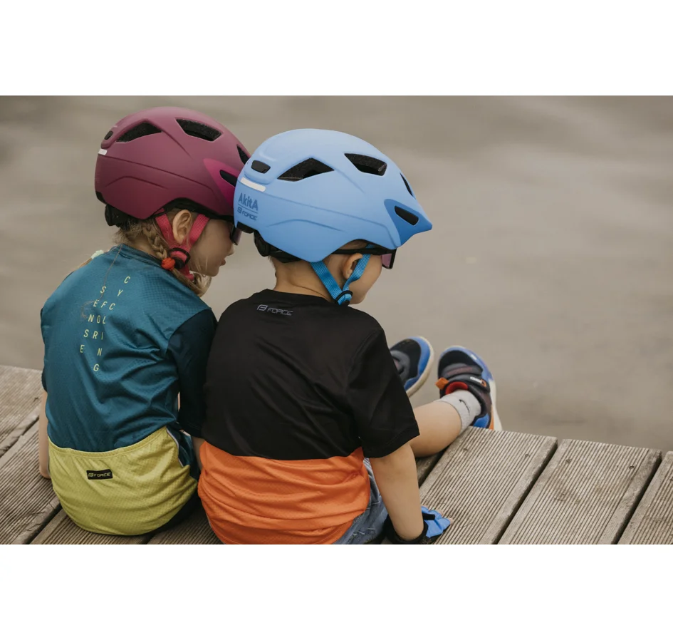 přilba FORCE AKITA dětská, modrá