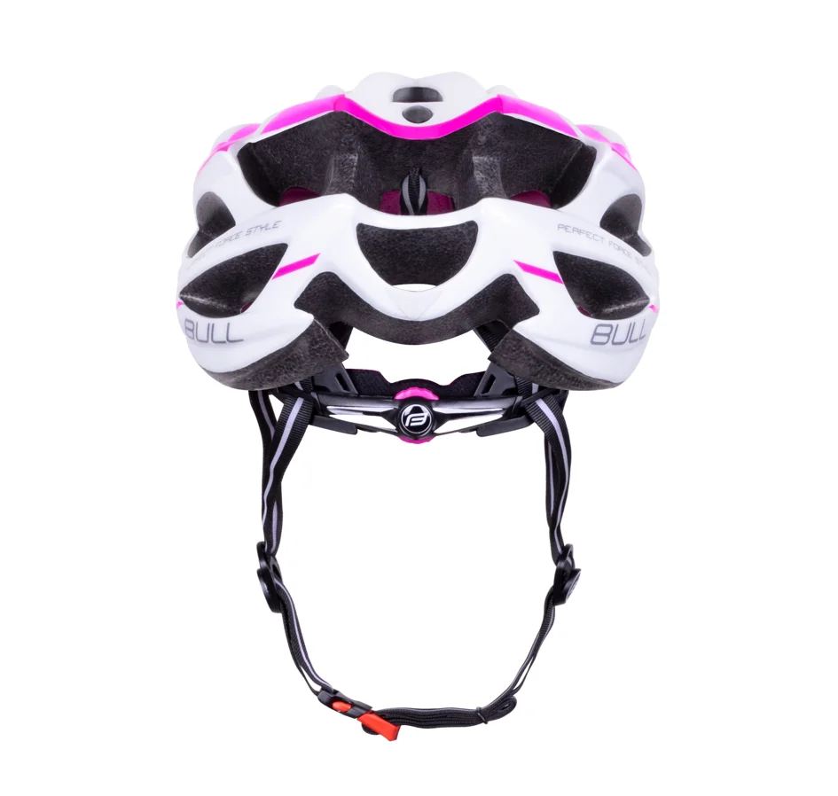 přilba FORCE BULL, bílo-růžová