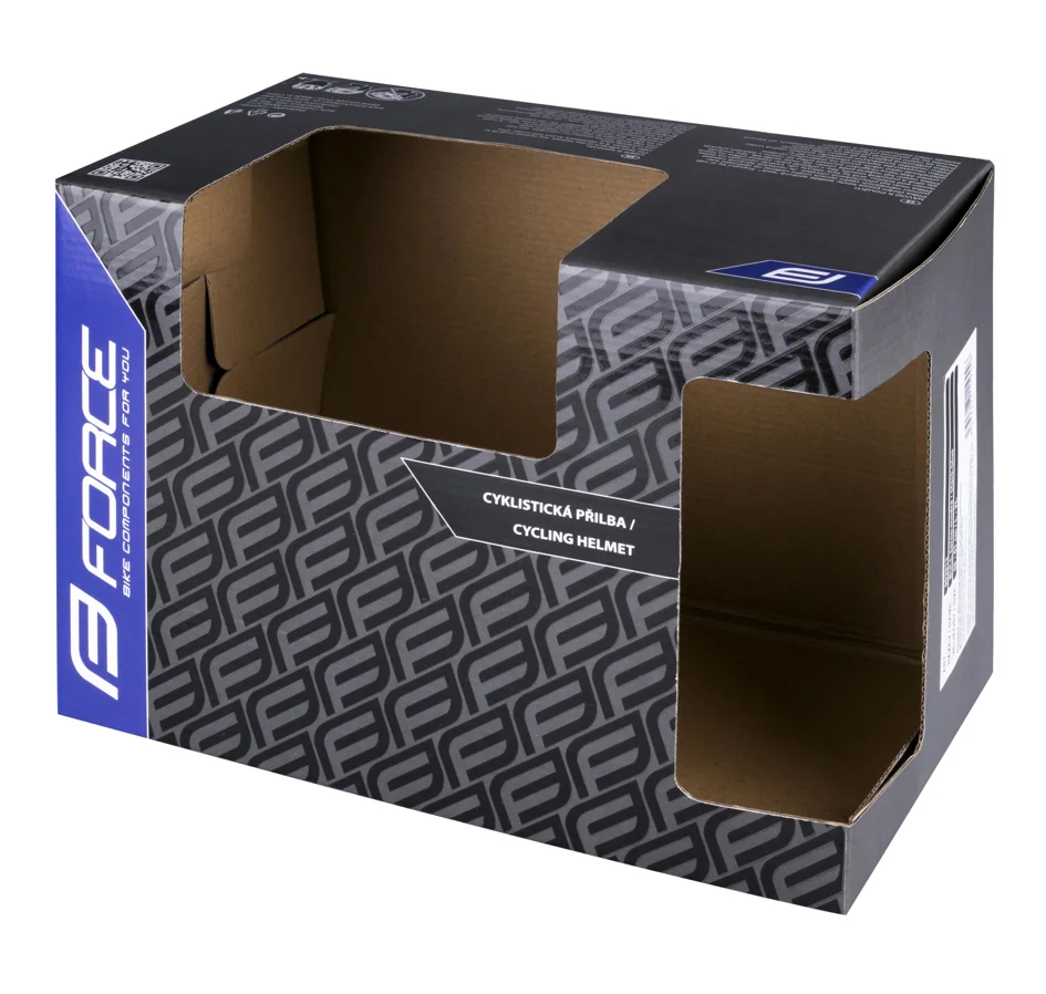 přilba FORCE BULL HUE, bílo-černá