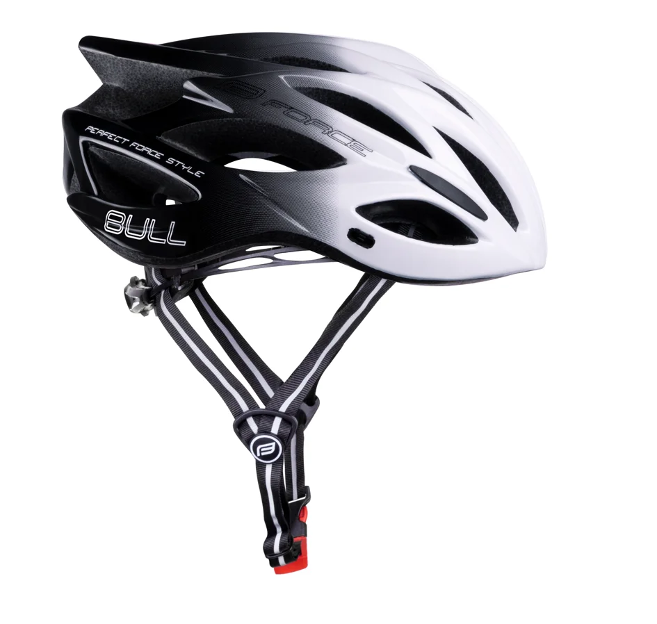 přilba FORCE BULL HUE, bílo-černá