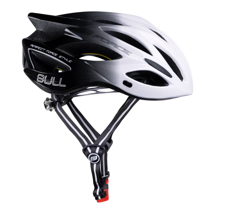 přilba FORCE BULL HUE MIPS, bílo-černá