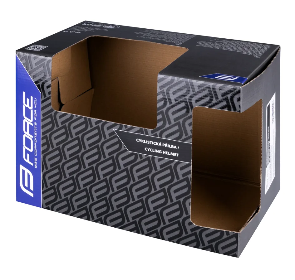 přilba FORCE BULL HUE MIPS, černo-modrá